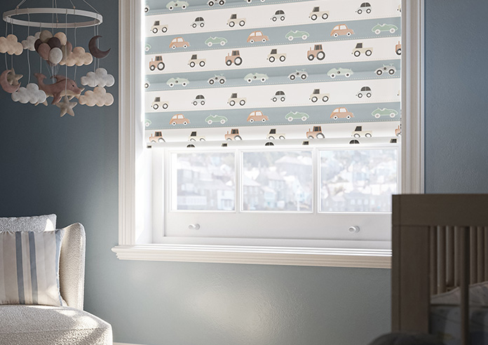 Brum Brum, Blues - Twist&Fit Roman Blind - Image 5